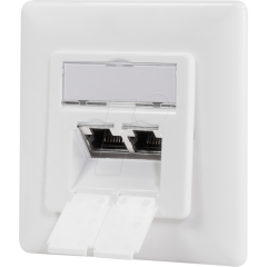 LogiLink Cat.6A Netzwerkdose UP2x RJ45 geschirmt signalw | NP0127
