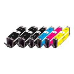 Peach Spar Pack Plus - 6-pack - black, yellow, cyan,  | PI100-337