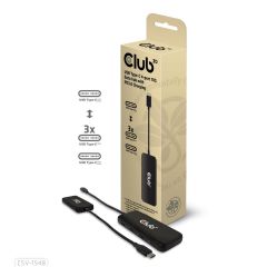 Club 3D USB-Hub Typ C> 4x USB 10Gbps+ 100W PD St/Bu re | CSV-1548