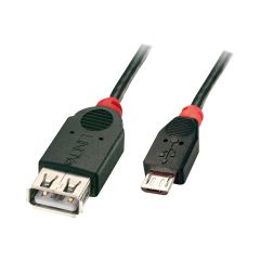 Lindy Premium - USB cable - USB (F) to Micro-USB Type B ( | 31936