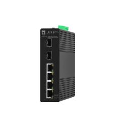 LevelOne Switch 6x GE IGS-2106 2xSFP 4xRJ45 schwarz