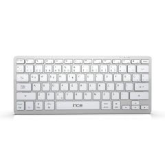 INCA Keyboard IBK-565BT Bluetooth 5.0 Smart Silver German IBK565BT