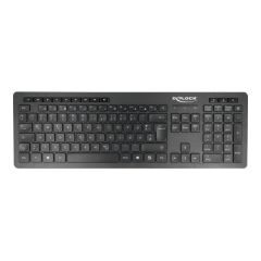 DeLOCK - Silent - keyboard - wireless - 2.4 GHz - QWERTZ  | 12004