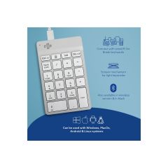 R-Go Numeric keyboard Compact break - Keypad - USB, | RGOCONMWDWH