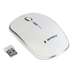 Gembird MUSW-4B-01-W - Mouse - optical - 4 buttons - wireless - 2