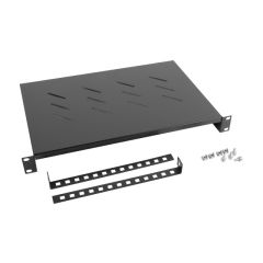 Lanberg AK-1004-B - Rack shelf - Black - 25 kg - 1U - 48.3 cm (19