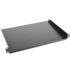 Lanberg AK-1008-B - Rack shelf - Black - 25 kg - 1U - 48.3 cm (19