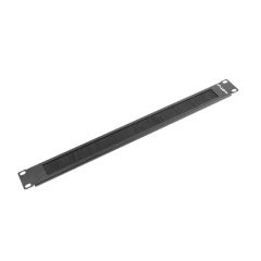 Lanberg AK-1101-B - Brush panel - Black - 1U - 48.3 cm (19") - 48