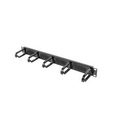 Lanberg AK-1203-B - Brush panel - Black - 19" CABLE MANAGEMENT BR