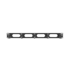 Lanberg AK-1205-B - Cable management panel - Black - Metal - Plas
