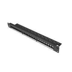 Lanberg keystone Patch Panel 19'' 24 port 1U black  | PPKS-1024-B
