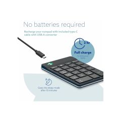 R-Go Numeric keyboard Compact break - Keypad - wire | RGOCONMWLBL