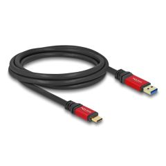 Delock USB 10 Gbps Kabel Typ-A Stecker zu Type-C 2 m rot  | 80618