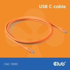 Club 3D USB-C CABLE ORANGE Cable CAC3000