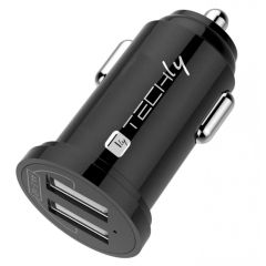 Techly Mini Car Charger 2 USB-A Ports 24W / 4.8A | IUSB2-CAR5-A48