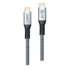 2GO 797514, 1.2 m, USB C, USB C, USB 3.2 Gen 2x2, 20 Gbit/s, Blac