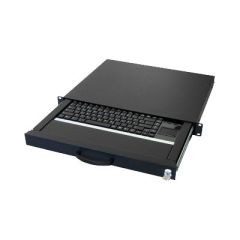Aixcase AIX-19K1UKDETP-B - Keyboard - rack-mountable - PS/2, USB
