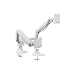 Equip 17"-35" Heavy-Duty Dual Monitor Desk Mount Bracket, White 650183