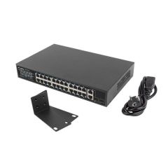 Lanberg Switch 24X 100MB DSP+2X CoMBo Rack 19 RSFE24P2C250
