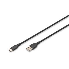 USB-C Silicone charging cable, USB-A - USB-C 0, | AK-300340-005-S
