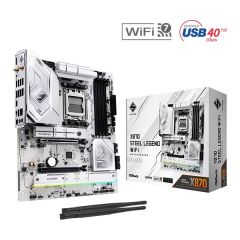 ASRock AMD X870 Steel Legend WiFi AM5 DDR5 PCIe 5.0 ATX Motherboard  90MXBPJ0A0UAYZ