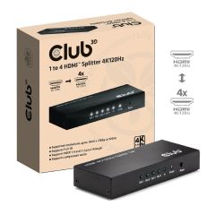 Club 3D 1 TO 4 HDMI# SPLITTER 4K120HZ - Digital/Displa | CSV-1385