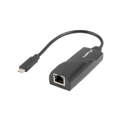Lanberg NC-1000-02 / USB Type-C / RJ-45 / Black / 1 pc(s) / 0.15