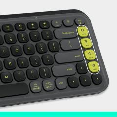Logitech POP Icon Keys, graphite & Green, Logi Bolt, USB Bluetooth, US