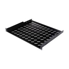EQUIP FIXED SHELF 19', 1U, 600MM, BLACK 1U EZFS19160B