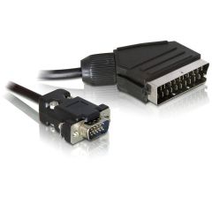 Delock Video cable VGA HD15 (VGA) male to SCART male 2 65028