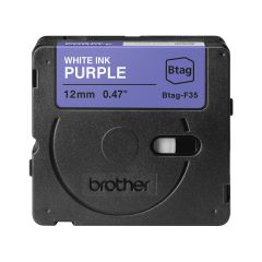 Brother BTAG-F35 / White on purple / Brother / P-touch  | BTAGF35