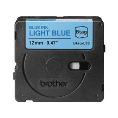 Brother BTAG-L33 / Blue on light blue / Brother / P-tou | BTAGL33