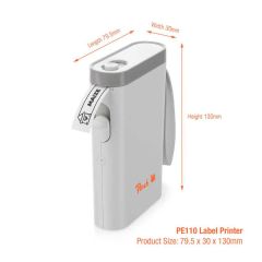 Peach label printer white space-saving and cordless PE110w