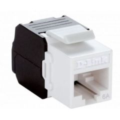 DLINK KEYSTONE JACK CAT6A 10G UTP, TOOL-LESS, WHITE COLOR