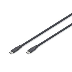 Digitus USB silicone cable, USB 10Gbps, 1m, bla | AK-300342-010-S