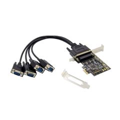 Conceptronic 4-Port DB9 RS232 Serial PCIe Card EMRICK12B