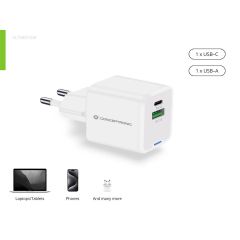 Conceptronic  2-Port 20W GaN USB PD Charger white ALTHEA15W