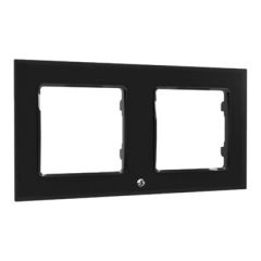 Shelly - Mounting frame - wall - 2 gangs - black | Shelly_WF_2_s
