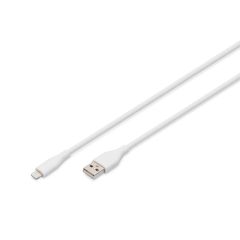 Digitus Lightning silicone connection cable, US | AK-600108-005-W