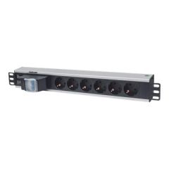 Intellinet 19" 1.5U Rackmount 6-Way Power Strip - German | 711432
