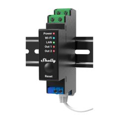 Shelly Pro 2PM / Solid-state relay / Black / 802 | SHELLY_PRO_2PM