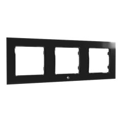 Shelly - Mounting frame - wall - 3 gangs - black | Shelly_WF_3_s
