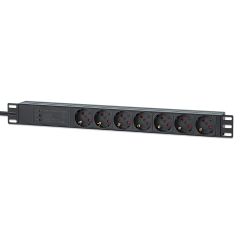 19" 1U Rackmount 7-Way EU 2-pin (CEE 7/3) PDU with Surge | 715140