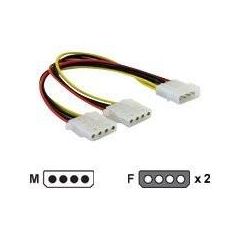 DeLOCK Power splitter 4 PIN internal power (M) to 4 PIN 82100