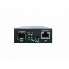 LevelOne  RJ45 to SFP Gigabit Media Converter, 802.3bt 60W PoE PSE