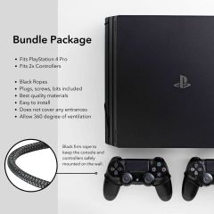 FLOATING GRIP Wall Mounts for 1x PlayStation 4 Pro (PS4 Pro)