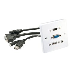 LINDY Multi AV Faceplate Faceplate wall mountable 60220