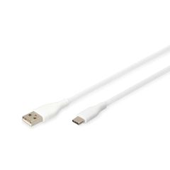 Digitus USB-C silicone connection cable, 2m, wh | AK-300340-020-W