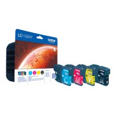 Brother LC1100HY - 4-pack - High Yield - black, y | LC1100HYVALBP