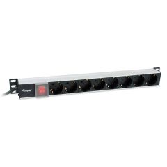Equip  8-Outlet German Power Distribution Unit, Aluminum Shell, 3m 333308